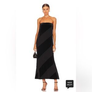 Norma Kamali Spiral Strapless Dress in Black - worn once